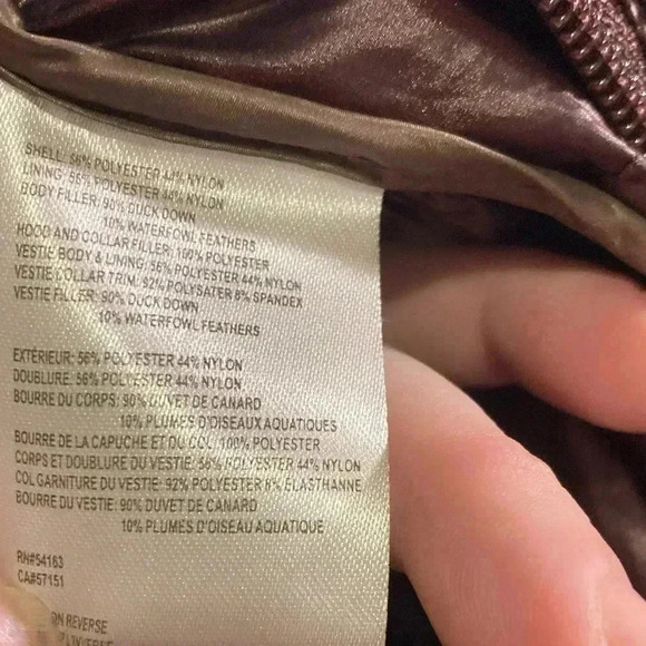 Calvin Klein Women’s Premium Down Puffer Coat w/ Hood Maroon Sz. XS - Picture 9 of 11